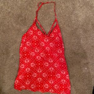 Red Bandana Print Tank